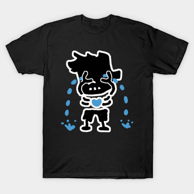 Crying Zombie Boy T-Shirt by COOLKJS0